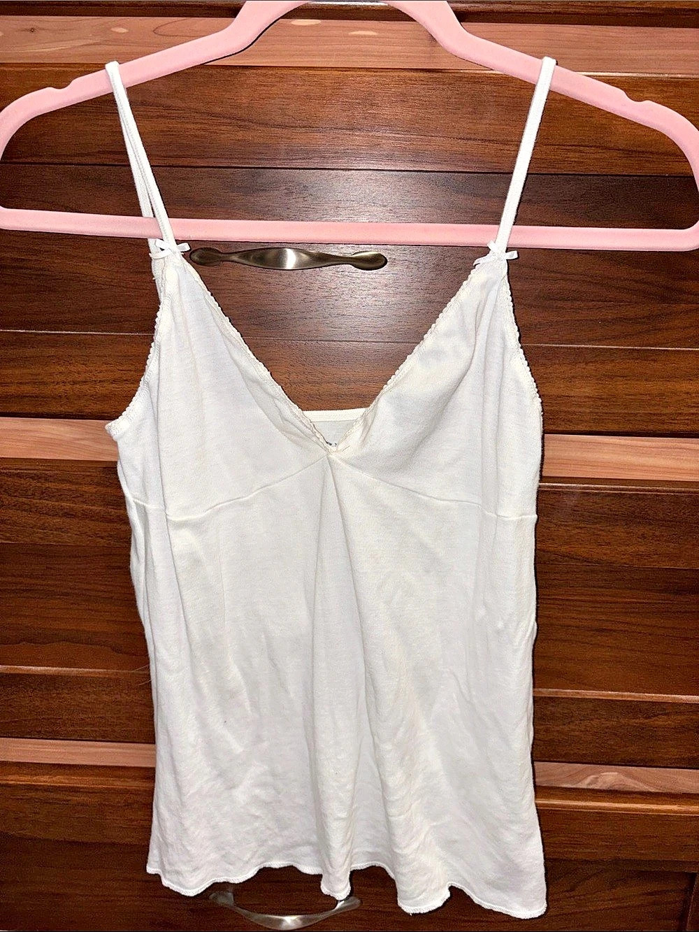 Brandy Melville NWOT White Lace-Trim Cami Tank Top